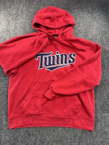 Minnesota Twins Red Pullover Hoodie Mens XL MLB Big Cotton