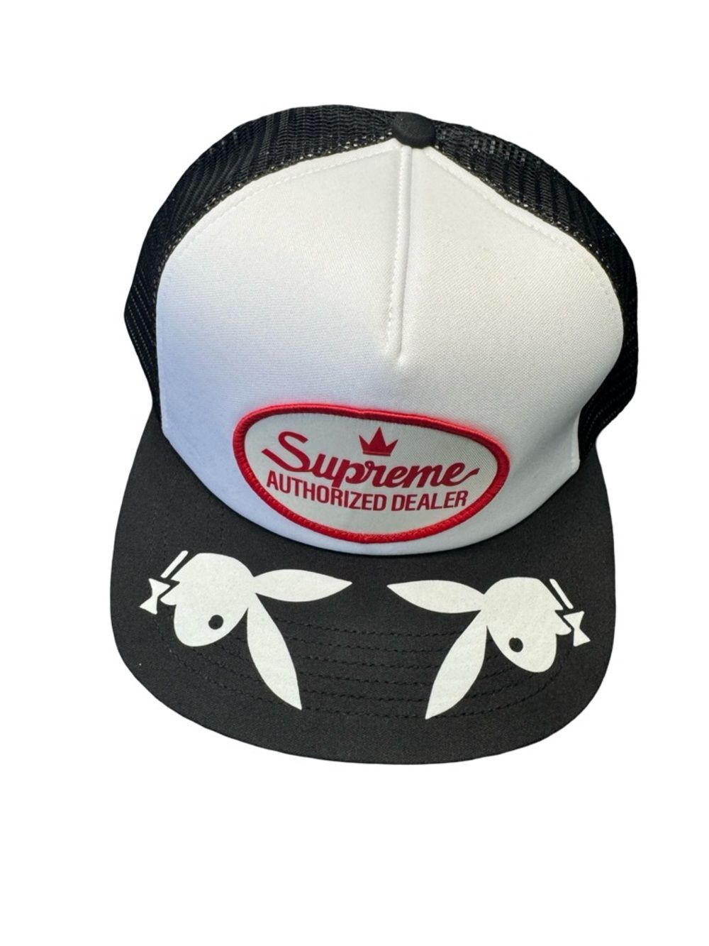 Supreme Playboy Authorized Dealer Mesh Trucker Hat Black Snapback SS26 Brand New