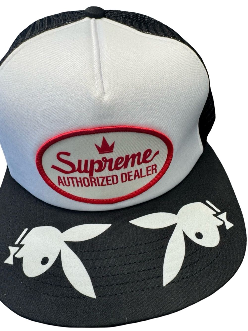Supreme Playboy Authorized Dealer Mesh Trucker Hat Black Snapback SS26 Brand New
